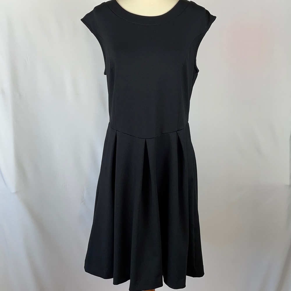 Cynthia Rowley Sleeveless Pleated Fit & Flare Little Black Dress - Size Medium